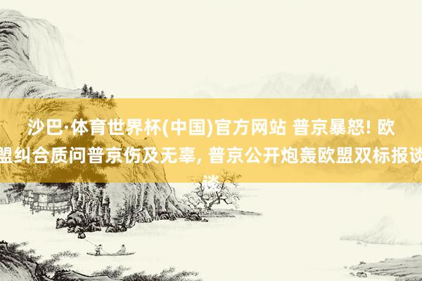 沙巴·体育世界杯(中国)官方网站 普京暴怒! 欧盟纠合质问普京伤及无辜， 普京公开炮轰欧盟双标报谈