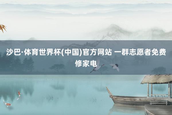 沙巴·体育世界杯(中国)官方网站 一群志愿者免费修家电